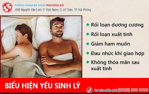 biểu hiện yếu sinh lý ở nam giới